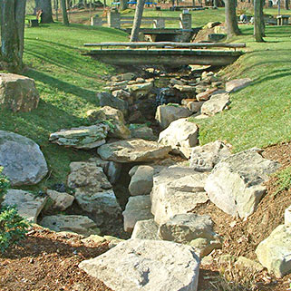 Featured Landscape: Large Stone Waterfall Fountain