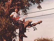 Landscaper: Al Gracian in Tree in California