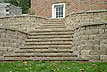 Terraced Curving Block Wall with Broad Steps [ANGLE 3]